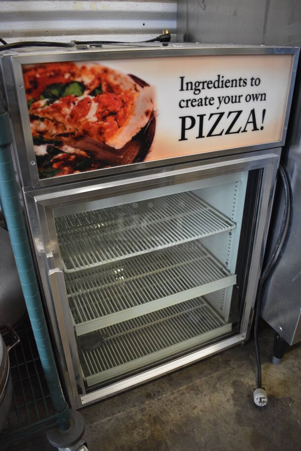 NICE! True Model GDM-05-S Metal Commercial Mini Cooler Merchandiser w/ Poly Coated Racks. 115 Volts, 1 Phase. 24x25x36.5. Tested and Working! - Image 3 of 6