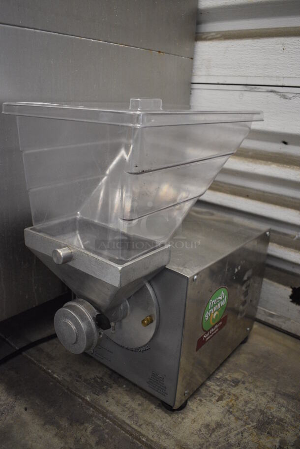 SWEET! 2018 Olde Tyme Model PN2 Stainless Steel Commercial Countertop Single Hopper Peanut Butter Mill Nut Grinder. 115 Volts, 1 Phase. 11x21x21. Tested and Working! - Image 1 of 8