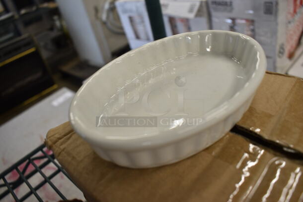 12 BRAND NEW IN BOX! Acopa White Ceramic Fluted Souffle Bowls. 6x4x1. 12 Times Your Bid! - Image 2 of 5