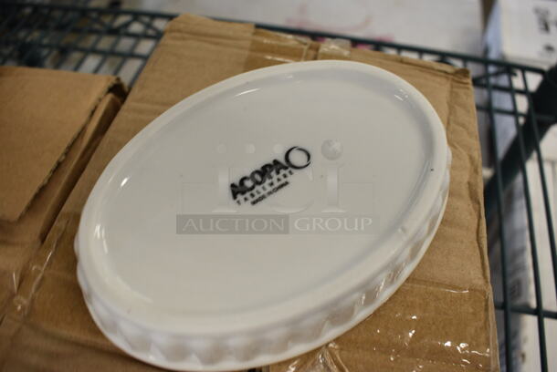 12 BRAND NEW IN BOX! Acopa White Ceramic Fluted Souffle Bowls. 6x4x1. 12 Times Your Bid! - Image 3 of 5