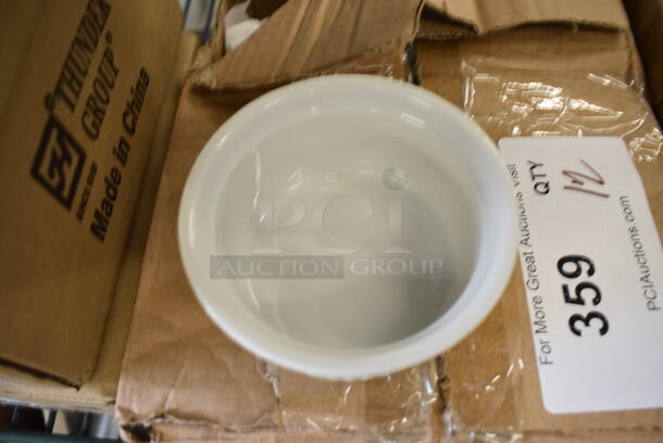 12 BRAND NEW IN BOX! Acopa White Ceramic Fluted Ramekin Bowls. 3.5x3.5x2. 12 Times Your Bid! - Image 2 of 3