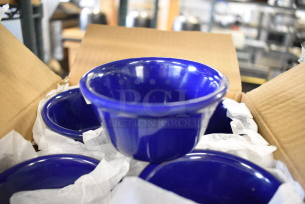 12 BRAND NEW IN BOX! Thunder Group Blue Poly Ramekin Bowls. 3x3x2. 12 Times Your Bid!