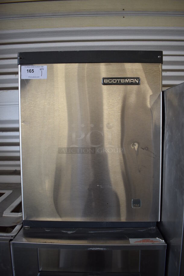 	WOW! Scotsman Model CME306WS-1H Stainless Steel Commercial Water Cooled Ice Head on Scotsman Model HD156S-1A Stainless Steel Commercial Floor Style Hotel Ice Dispenser. 115 Volts, 1 Phase. 22x30x78 - Image 3 of 5