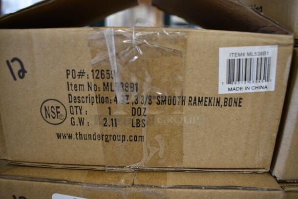 12 BRAND NEW IN BOX! Thunder Group White Poly Ramekin Bowls. 3x3x2. 12 Times Your Bid! - Image 4 of 4