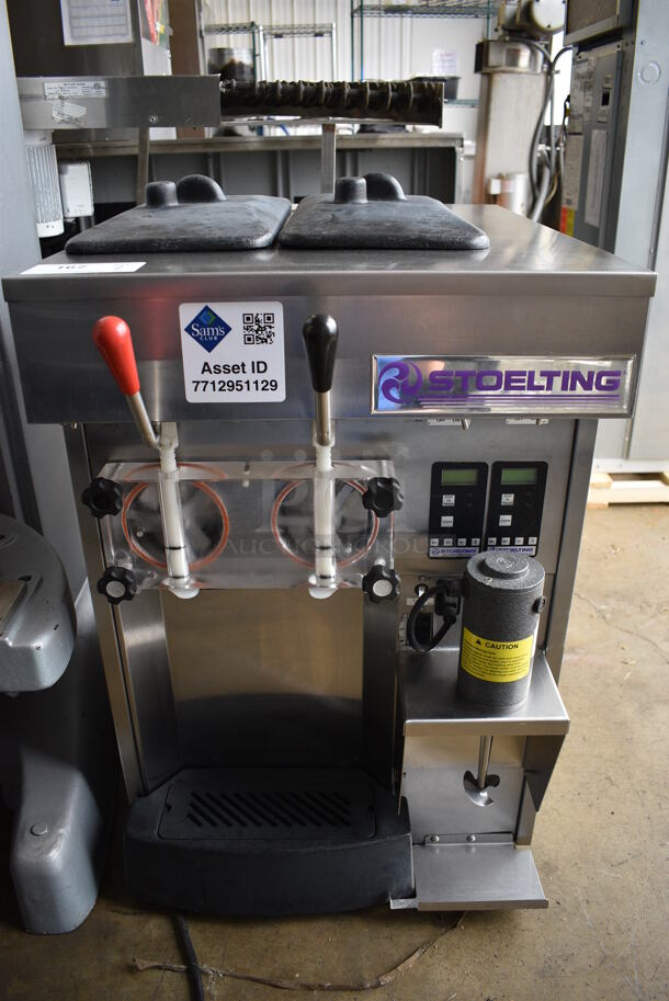 MARVELOUS! 2015 Stoelting Model SF144-38I Stainless Steel Commercial Countertop Air Cooled 2 Flavor Soft Serve Ice Cream Machine w/ Milkshake Mixer. 208-230 Volts, 1 Phase. 22x32x34