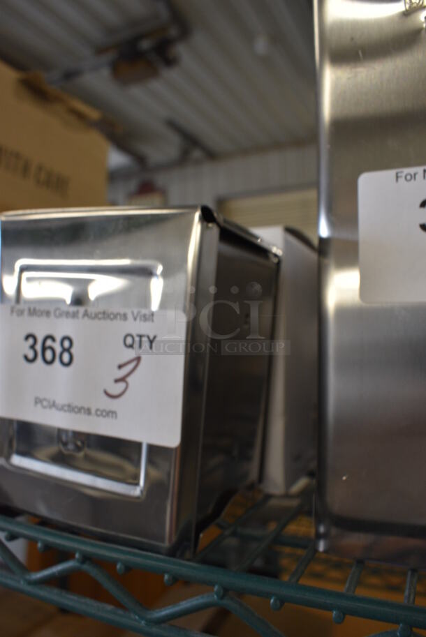 3 BRAND NEW! Stainless Steel Napkin Dispensers. 4x4.5x6. 3 Times Your Bid! - Image 2 of 3