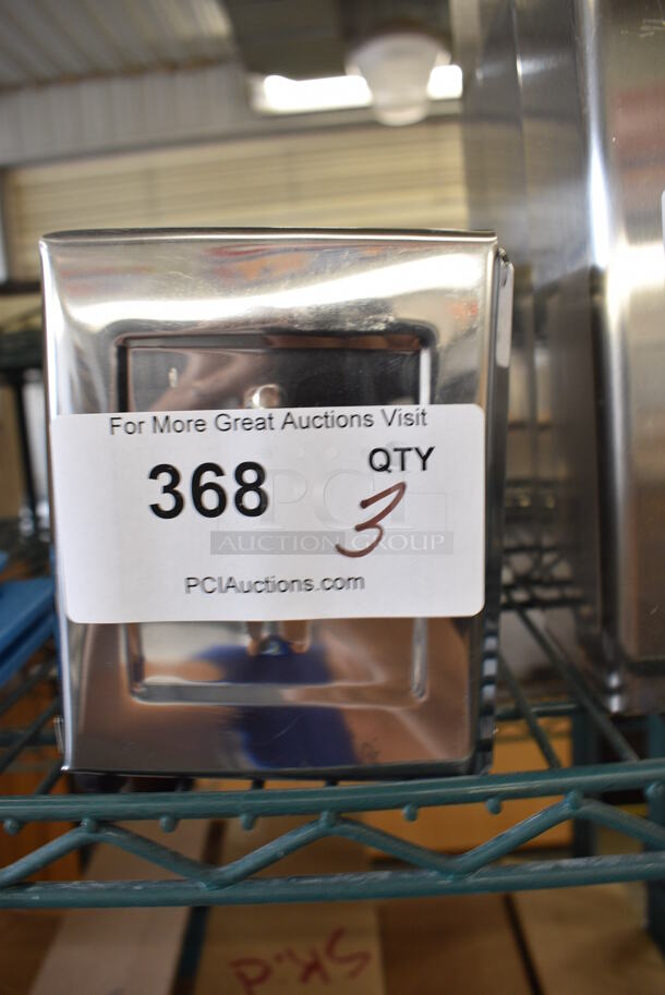 3 BRAND NEW! Stainless Steel Napkin Dispensers. 4x4.5x6. 3 Times Your Bid! - Image 3 of 3