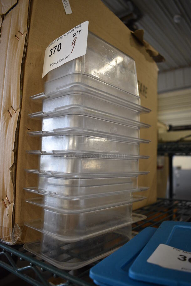9 Clear Poly 1/9 Size Drop In Bins. 1/9x4. 9 Times Your Bid! - Image 2 of 2