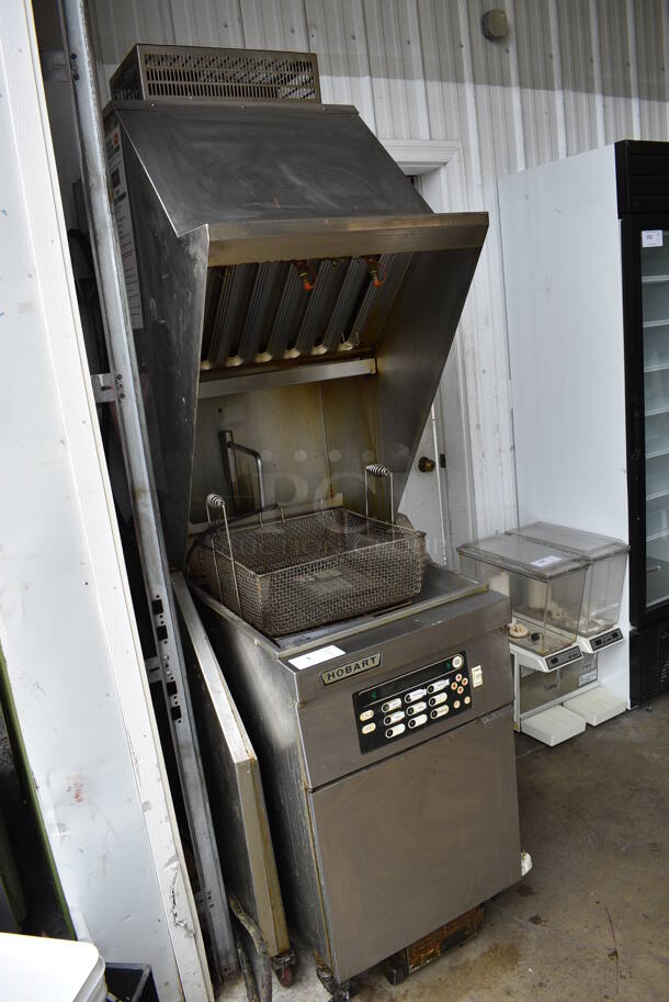 GORGEOUS! Stainless Steel Commercial Ventless Hood w/ Hobart Model 1HFC85 Stainless Steel Commercial Floor Style Electric Powered Deep Fat Fryer on Commercial Casters. 208 Volts, 3 Phase. 27x44x87 - Image 3 of 11