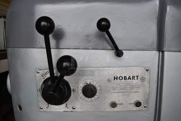 AWESOME! Hobart Model M-802 Metal Commercial 80 Quart Planetary Mixer w/ Stainless Steel Mixing Bowl, Paddle, Whisk and Dough Hook. 208 Volts, 3 Phase. 30x39x66 - Image 3 of 8