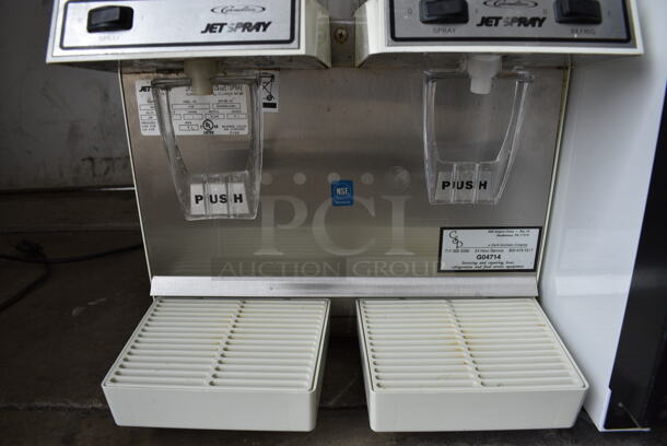 GREAT! Jetspray Model JT20 Stainless Steel Commercial Countertop 2 Hopper Refrigerated Beverage Machine. 120 Volts, 1 Phase. 16x18x27. Tested and Working! - Image 3 of 8