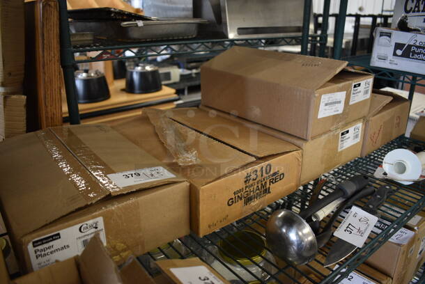 ALL ONE MONEY! Lot of 5 Various Boxes of Disposable Placemats! Includes 10x14 - Image 1 of 8