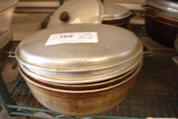 2 Metal Pots w/ 2 Lids. 14x12x4.5. 2 Times Your Bid!