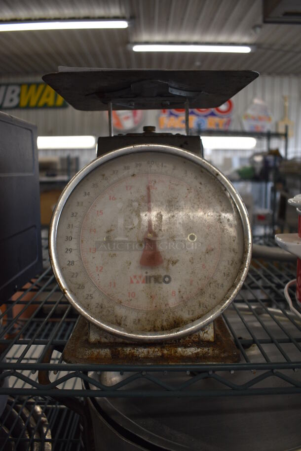 Winco Metal Commercial Countertop Scale. 8.5x10.5x10 - Image 1 of 5