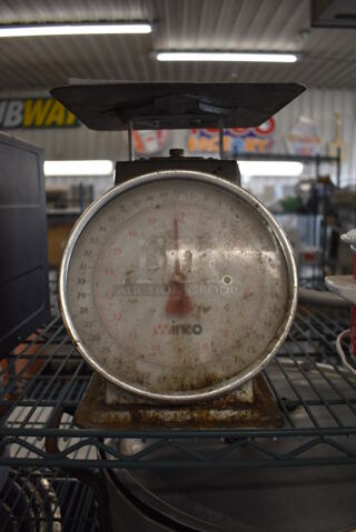 Winco Metal Commercial Countertop Scale. 8.5x10.5x10