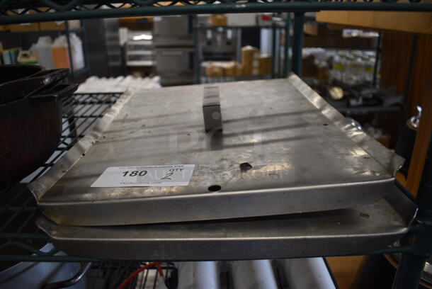 2 Metal Lids. 14.5x19.5x3. 2 Times Your Bid! - Image 1 of 3