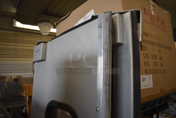 2 Metal Swinging Kitchen Doors w/ Bases. 24x10x79. 2 Times Your Bid! - Image 3 of 9