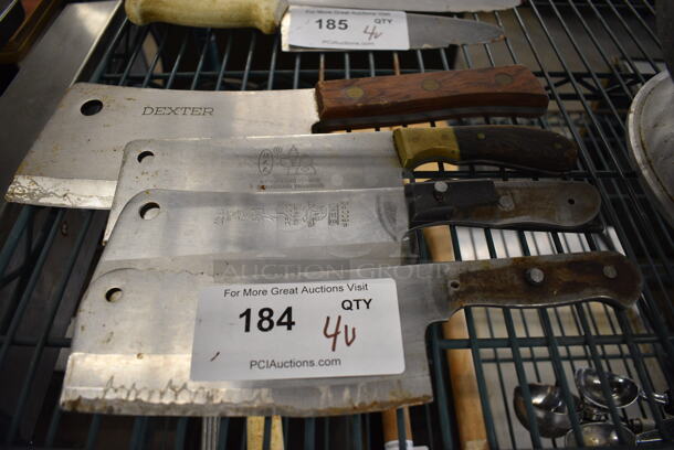 4 Various Stainless Steel Cleavers. Includes 13.5". 4 Times Your Bid! - Image 1 of 2