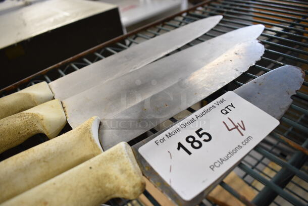 4 Various Stainless Steel Knives. Includes 17". 4 Times Your Bid! - Image 2 of 3