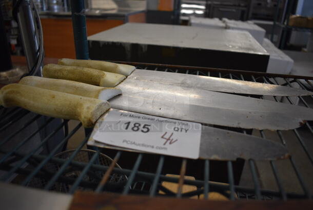 4 Various Stainless Steel Knives. Includes 17". 4 Times Your Bid! - Image 3 of 3