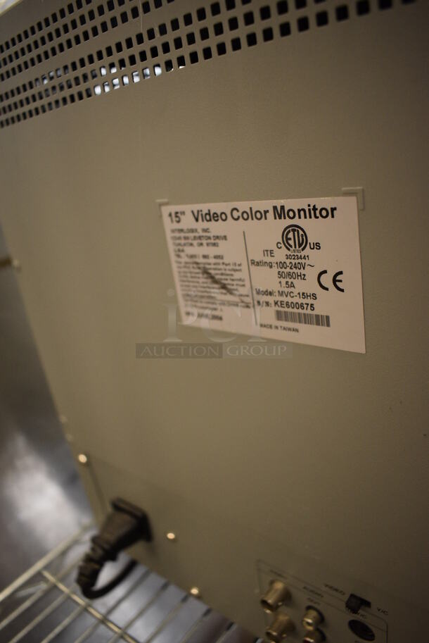 GE 15" Video Color Monitor. 14.5x15x14 - Image 4 of 4