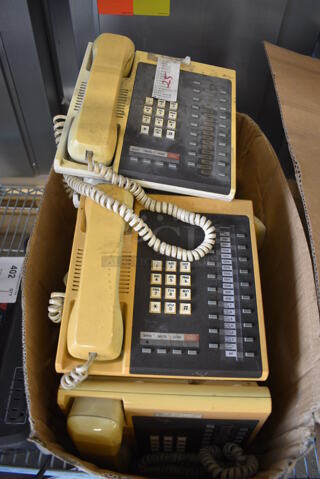 9 Toshiba Model EMT2203 Corded Office Telephones. 9x9x4.5. 9 Times Your Bid!