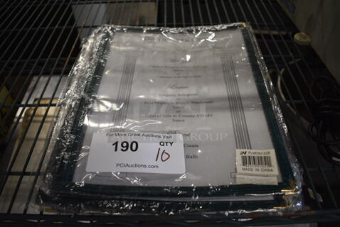 10 BRAND NEW! Menu Covers. 9.5x12. 10 Times Your Bid!