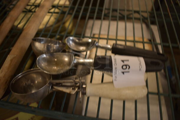 4 Various Metal Scoops. Includes 8.5". 4 Times Your Bid! - Image 1 of 2