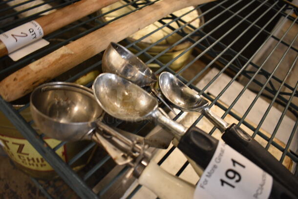 4 Various Metal Scoops. Includes 8.5". 4 Times Your Bid! - Image 2 of 2
