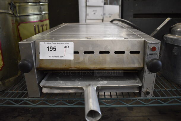 AJ Antunes Stainless Steel Commercial Countertop Muffin Toaster w/ Paddle. 480-600 Volts, 3 Phase. 16x26x7.5
