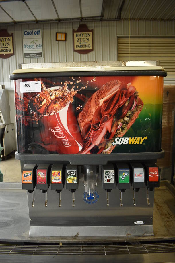 GREAT! Cornelius Model ED250-BCZ Stainless Steel Commercial Countertop 8 Flavor Carbonated Beverage Machine. 115 Volts, 1 Phase. 30x30x40 - Image 1 of 6