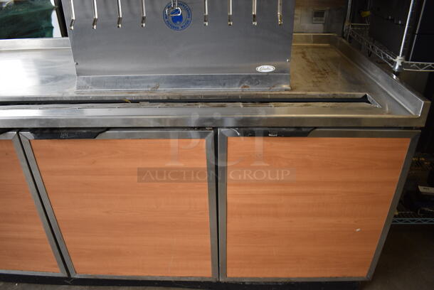 NICE! Duke Model SUB-BD-96-LM Stainless Steel Commercial Soda Station w/ 4 Wood Pattern Doors. 96x38x36 - Image 3 of 8