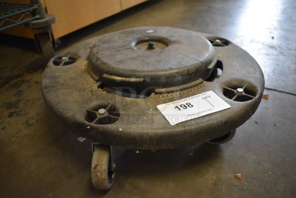 Black Poly Trash Can Dolly on Commercial Casters. 18x18x6 - Image 1 of 2