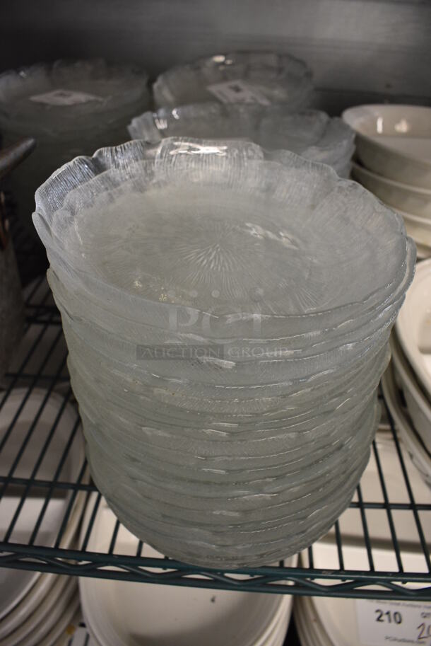 22 Glass Salad Plates. 8x8x1. 22 Times Your Bid!