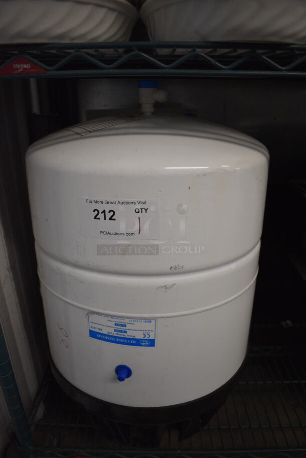 White Reverse Osmosis Water Storage Tank. 15x15x24