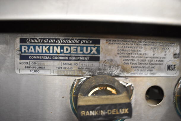 GREAT! Rankin Delux Model GB-36-C Stainless Steel Commercial Propane Gas Powered Flat Top Griddle on Stand w/ Commercial Casters. 40x25x50 - Image 5 of 10