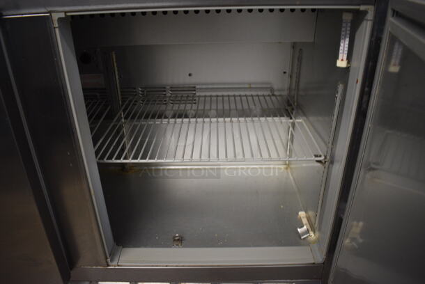 GREAT! Beverage Air Model SP48-12 Stainless Steel Commercial Sandwich Salad Prep Table Bain Marie Mega Top w/ Cutting Board on Commercial Casters. 115 Volts, 1 Phase. 48x30x42. Tested and Working! - Image 5 of 10