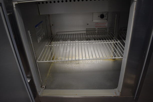 GREAT! Beverage Air Model SP48-12 Stainless Steel Commercial Sandwich Salad Prep Table Bain Marie Mega Top w/ Cutting Board on Commercial Casters. 115 Volts, 1 Phase. 48x30x42. Tested and Working! - Image 6 of 10