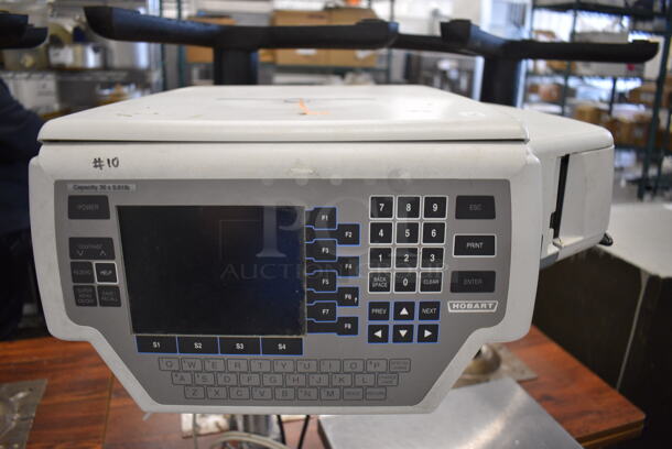 NICE! Hobart Model HWS-4 Stainless Steel Commercial Floor Style Wrapping Station w/ Hobart Model Quantum-P Scale and Label Dispenser. 120 Volts, 1 Phase. 54x38x55. Tested and Working! - Image 5 of 8