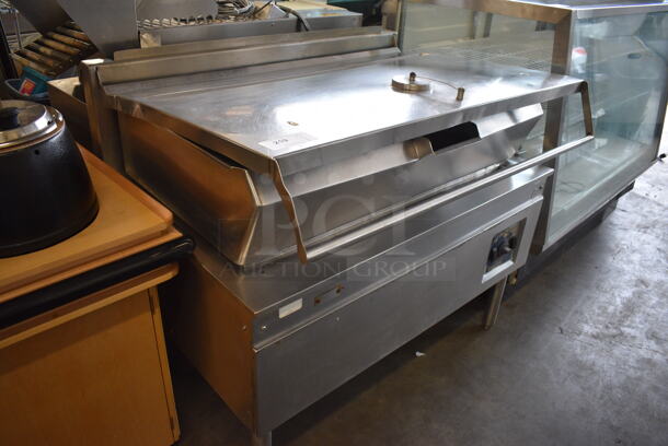AWESOME! Cleveland Stainless Steel Commercial Floor Style Natural Gas Powered Braising Pan. 48x37x41 - Image 4 of 7
