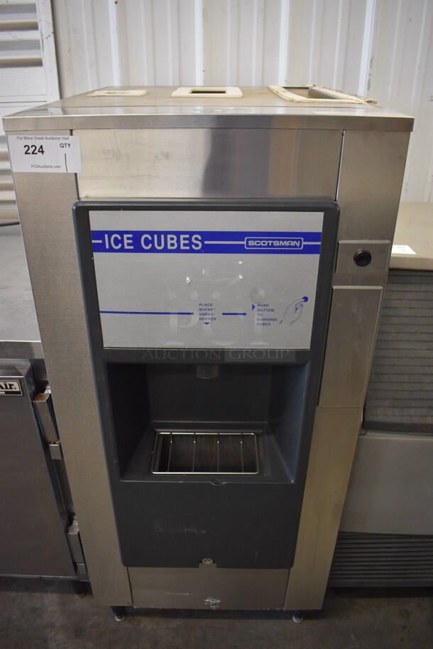 NICE! Scotsman Stainless Steel Commercial Ice Machine Hotel Dispenser. 22.5x30x50.5