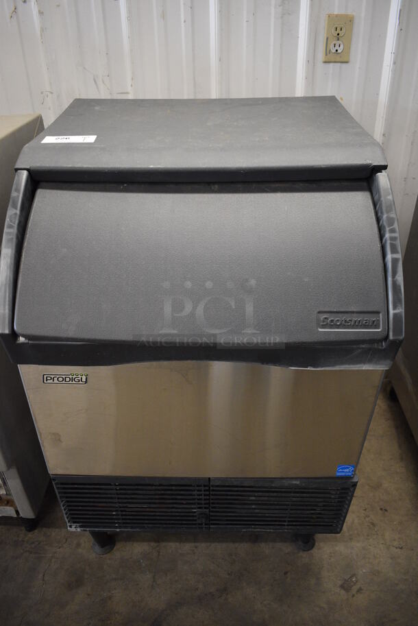 WOW! Scotsman Prodigy Model CU1526SA-1A Metal Commercial Air Cooled Self Contained Ice Machine. 115 Volts, 1 Phase. 26.5x27x39