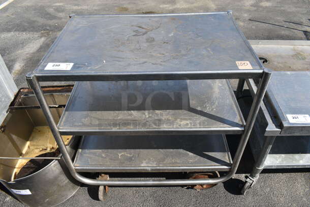 Metal 3 Tier Cart on Commercial Casters. 35x24x36