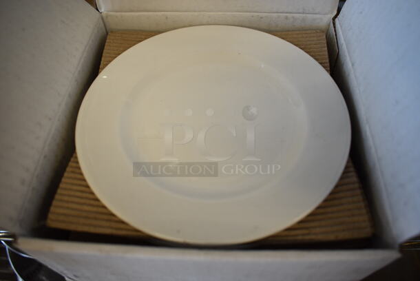 6 BRAND NEW IN BOX! White Ceramic Plates. 6.25x6.25x1. 6 Times Your Bid!