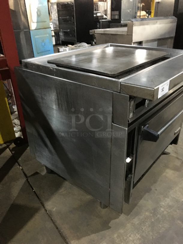 GREAT! Jade Range Commercial Natural Gas Powered Heavy Duty Plancha Flat Grill! With Full Size Oven Underneath! All Stainless Steel! On Legs!  - Image 2 of 9