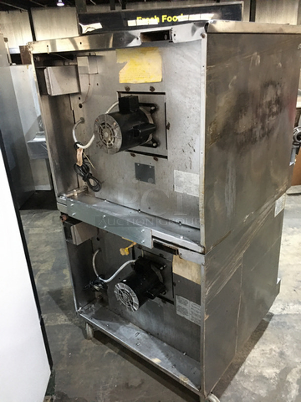 AMAZING! US Range Commercial Natural Gas Powered Double Deck Convection Oven! With View Through Doors! All Stainless Steel! Model SUMG100 Serial 1803100103017! On Casters! 2 X Your Bid! Makes One Unit! - Image 4 of 9