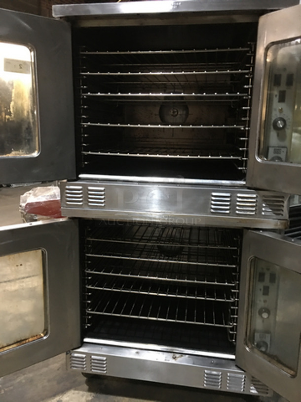 AMAZING! US Range Commercial Natural Gas Powered Double Deck Convection Oven! With View Through Doors! All Stainless Steel! Model SUMG100 Serial 1803100103017! On Casters! 2 X Your Bid! Makes One Unit! - Image 5 of 9