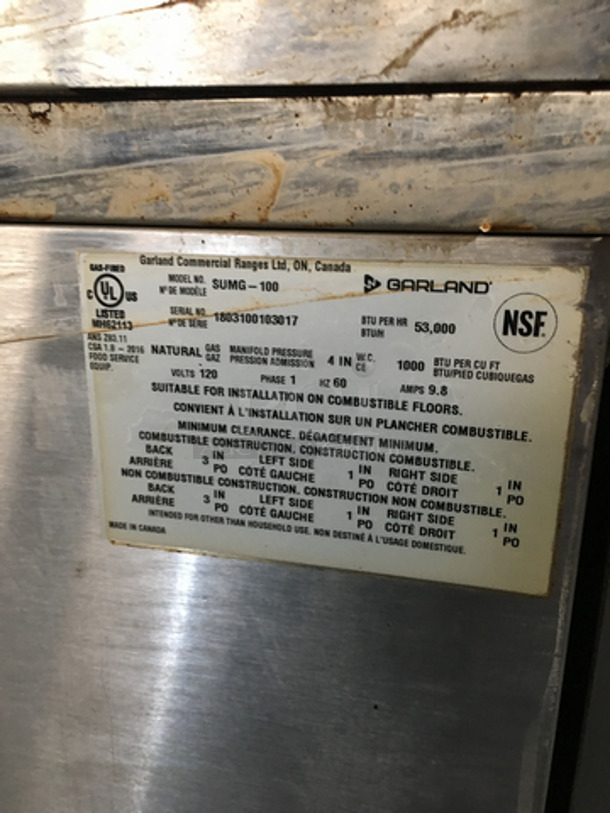 AMAZING! US Range Commercial Natural Gas Powered Double Deck Convection Oven! With View Through Doors! All Stainless Steel! Model SUMG100 Serial 1803100103017! On Casters! 2 X Your Bid! Makes One Unit! - Image 8 of 9