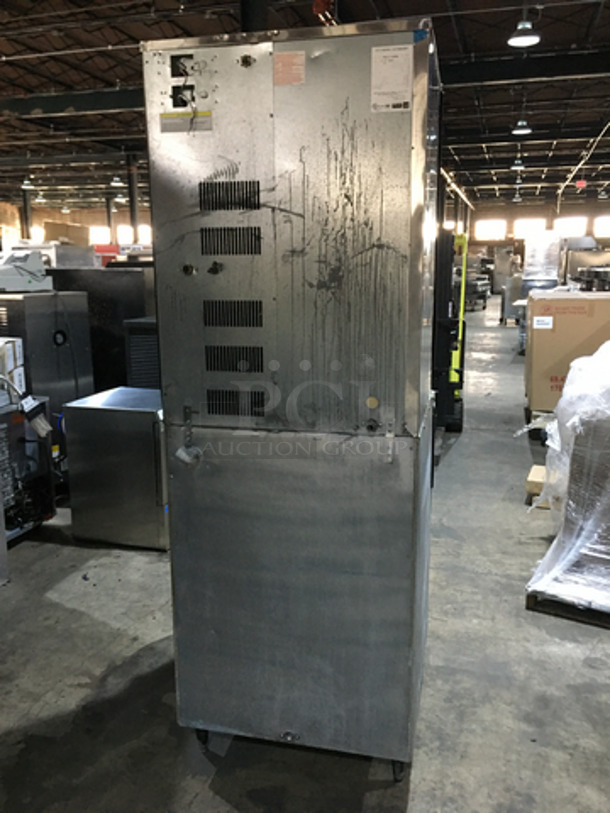 Hoshizaki Commercial Ice Making Machine! On Ice Bin! All Stainless Steel! On Legs! 2 X Your Bid! Makes One Unit!  - Image 3 of 8