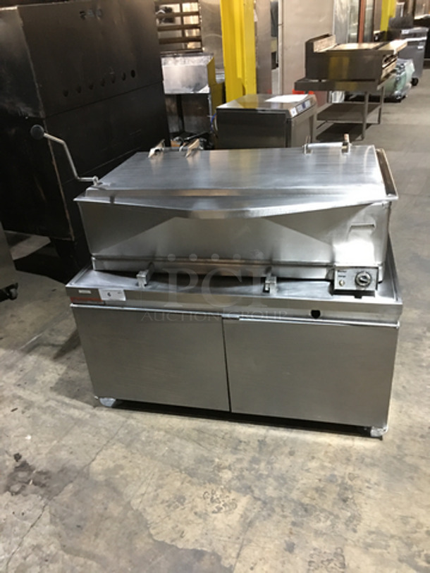 FAB! Market Forge Commercial Electric Powered Manual Tilt Skillet! All Stainless Steel! Model 1800 Serial 056955! 480V 3Phase! On Legs! - Image 9 of 9